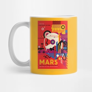 Mars Retro Poster Mug